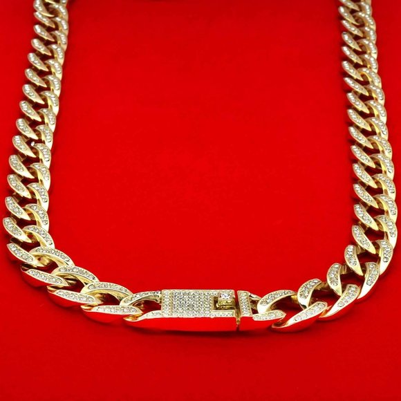 14k Gold 16mm 30" Cuban Chain - Picture 3 of 8
